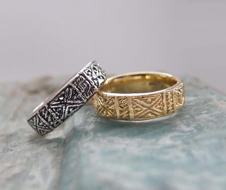 Viking Cross Country Ski Wedding Ring Cross Jewelers