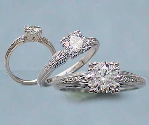 Casual hot sale engagement rings