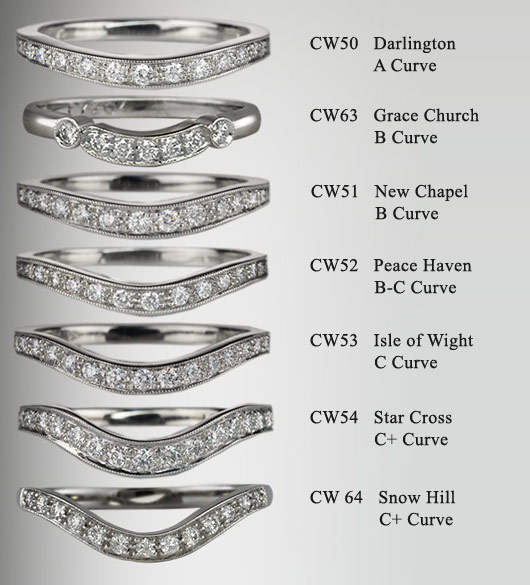 Curved London Royal Wedding Rings - Cross Jewelers