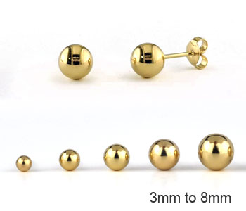 Super Strong Gold Ball Earrings