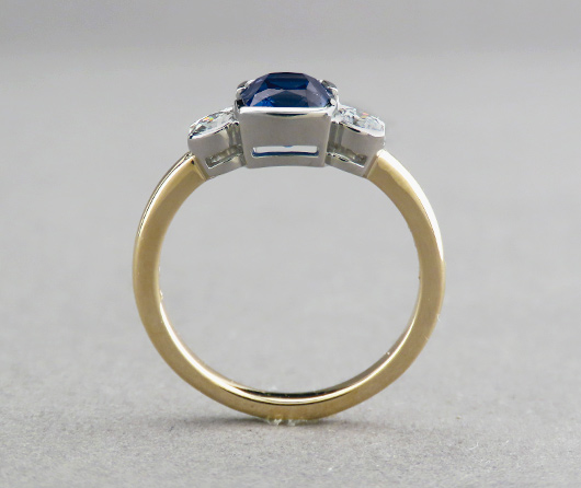 Newcastle Seaside Blue Sapphire & Diamond Ring - Cross Jewelers