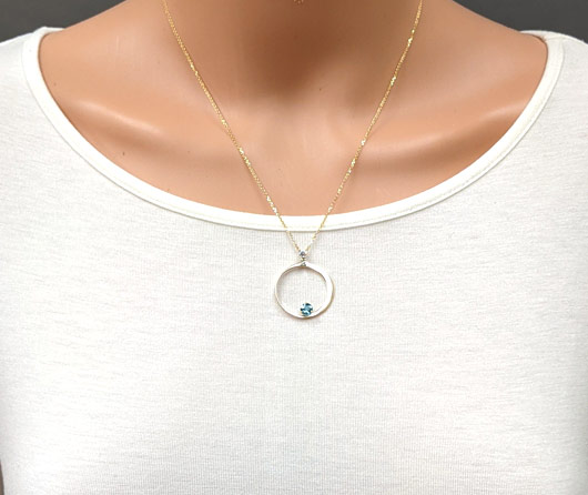 Whisper Moon Blue Topaz Necklace - Cross Jewelers
