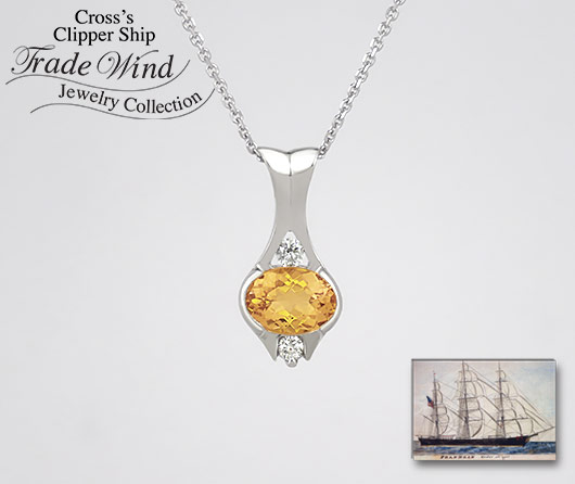 Oyster Bay Golden Topaz & Diamond Necklace