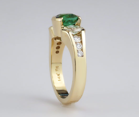 The Schooner Green Maine Tourmaline & Diamond Ring - Cross Jewelers