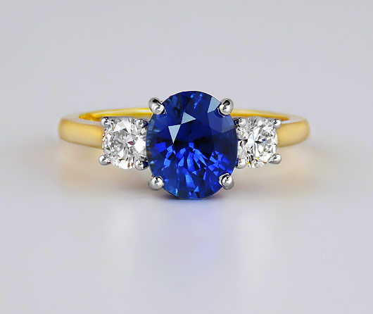 Essex Blue Sapphire & Diamond Ring