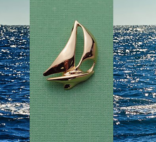 Sailboat Charm in Gold If You Sail