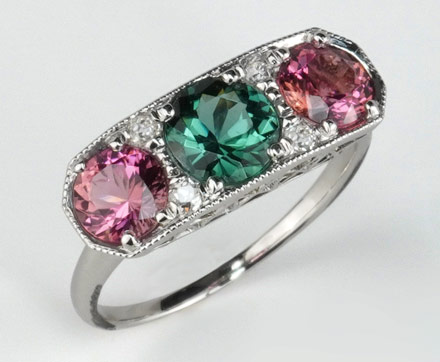Arches of Florence Maine Tourmaline Ring