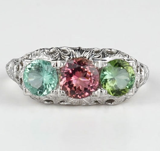 Gelato Trio Maine Tourmaline Ring
