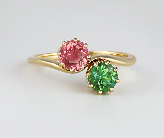 Port & Starboard Pink & Green Maine Tourmaline Ring