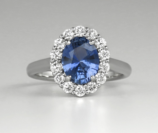 Will & Kate Blue Sapphire & Diamond Ring