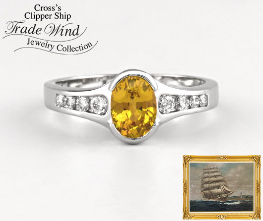 The Gull Yellow Sapphire & Diamond Ring