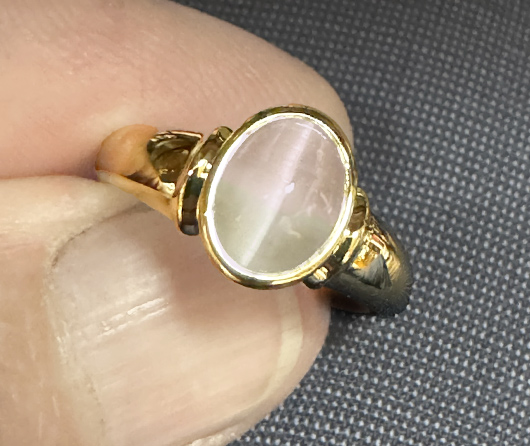 Cape Town in Color Bi-Color Cat’s Eye Maine Tourmaline Ring