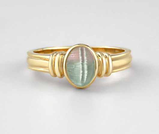 Bi-Color Cat’s Eye Maine Tourmaline Ring