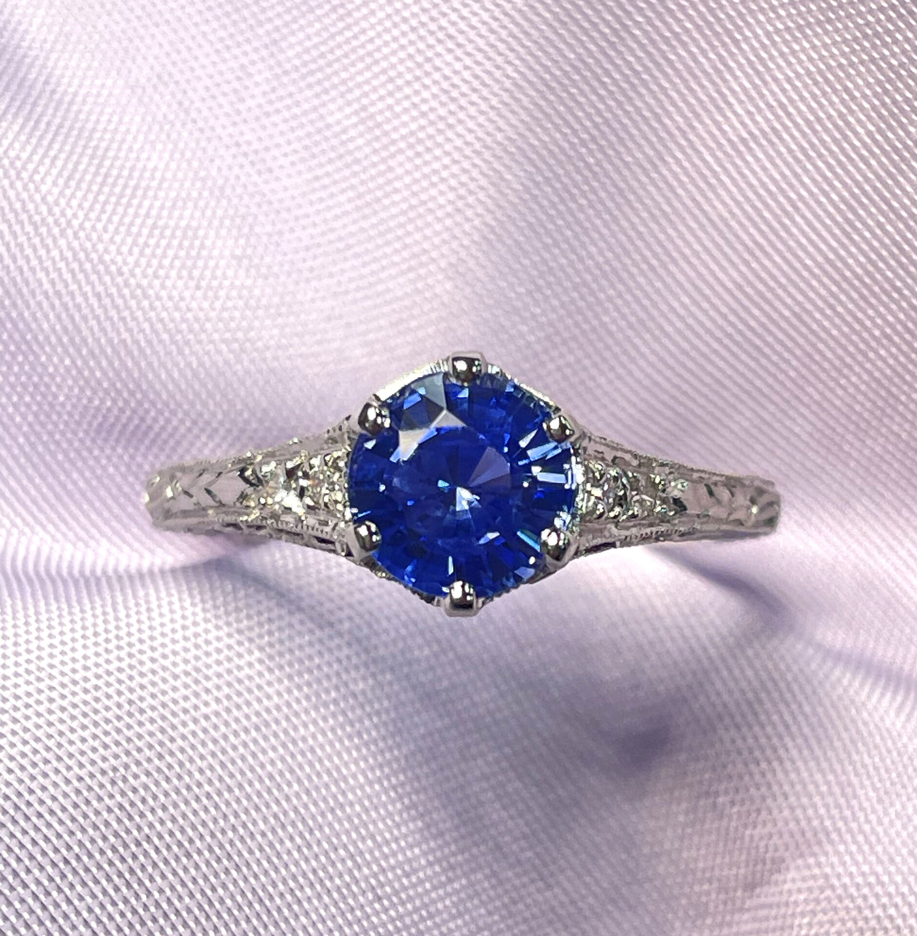 Calvin Coolidge 1925 Sapphire & Diamond Ring