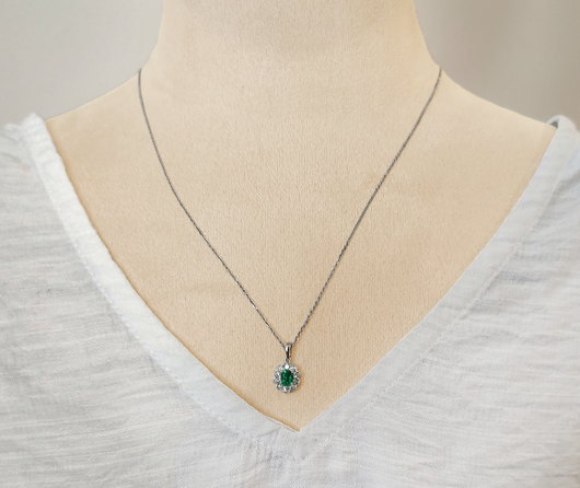Emerald & Diamond Necklace