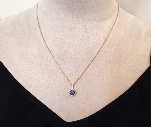 Sapphire and Diamond Necklace