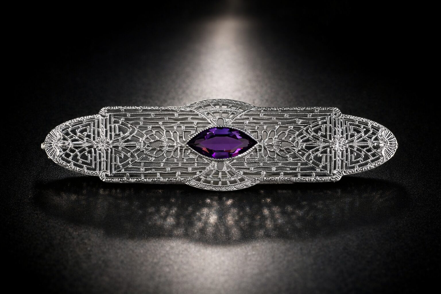 Fifth Avenue Flirt World Amethyst Pin