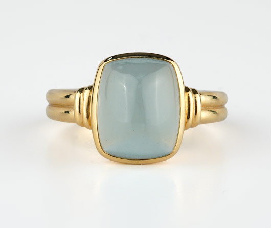 Blue Gray Eyes By Candlelight Aquamarine Ring