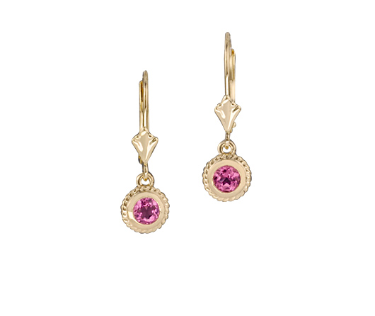 Lobsterman’s Rope Pink Maine Tourmaline Dangle Earrings