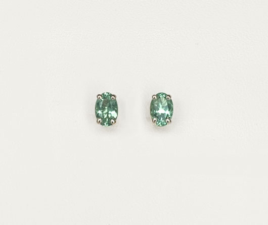 green Maine Tourmaline Earrings