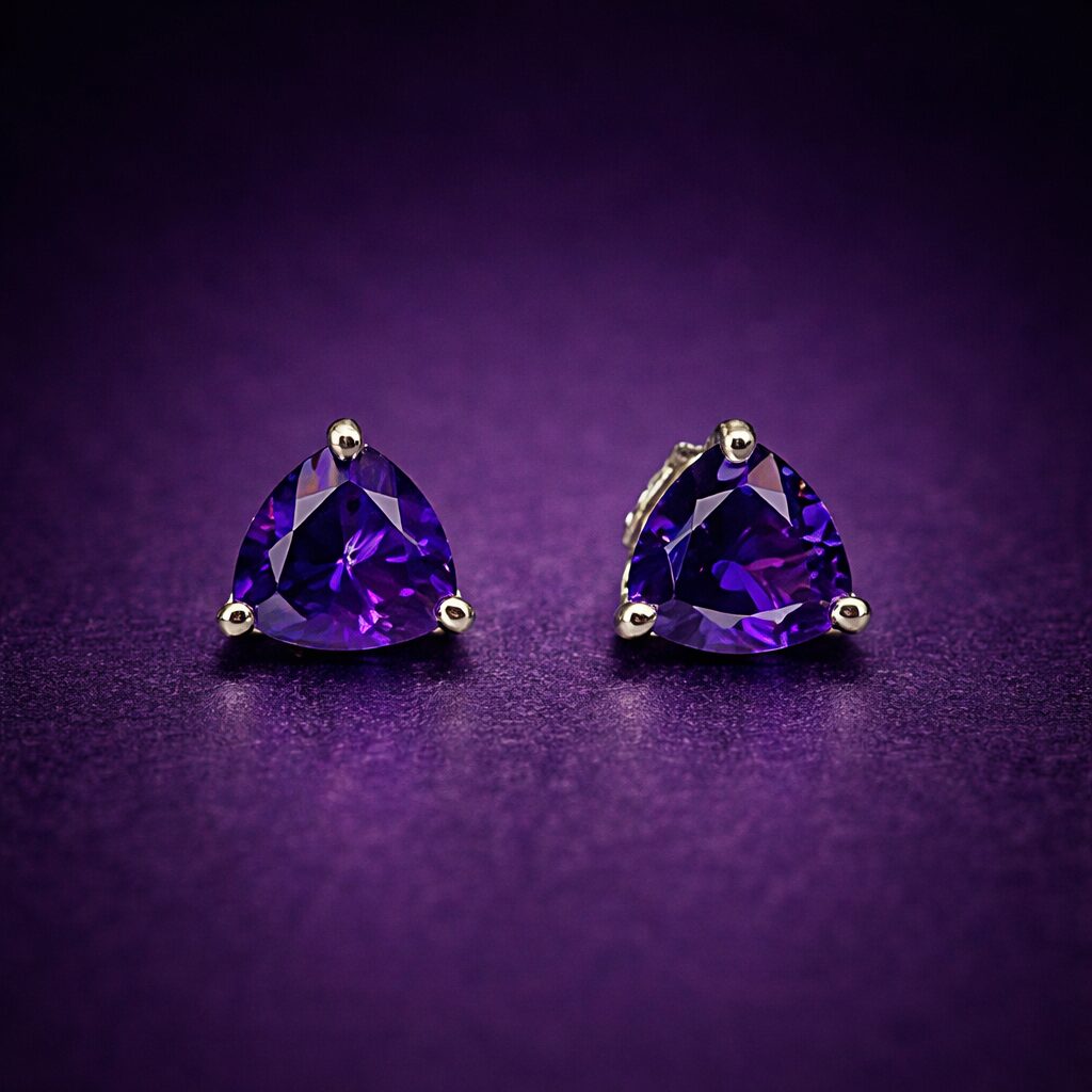 Maine Amethyst Oval Earrings
