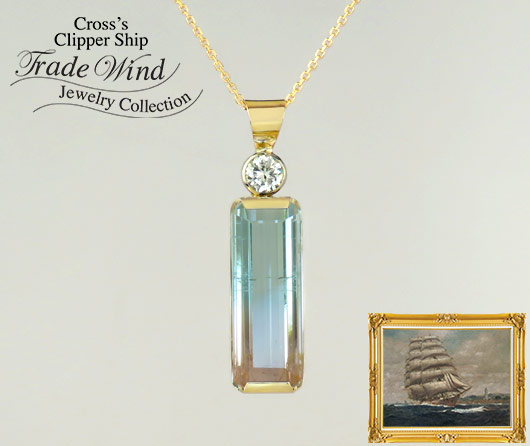 First Light New Day Watermelon World Tourmaline & Diamond Necklace