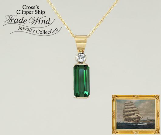 Where Was This Tourmaline Found? Green World Tourmaline & Diamond Necklace