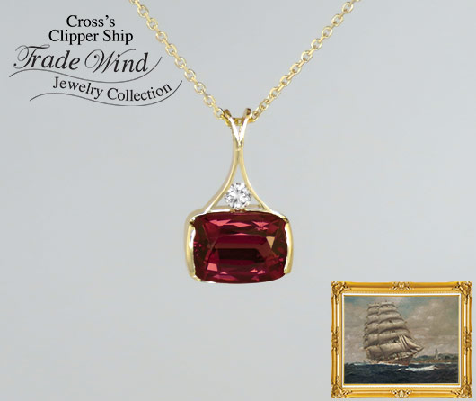 Sweet, Neat, New Rhodolite Garnet & Diamond Necklace