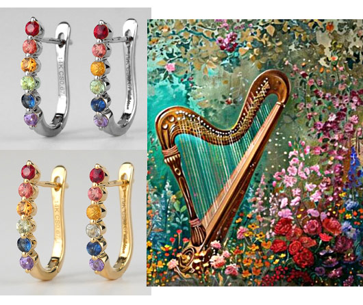 Apollo’s Harp Flower Show Earrings