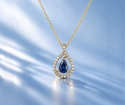 Catching The Wind Blue Sapphire Necklace