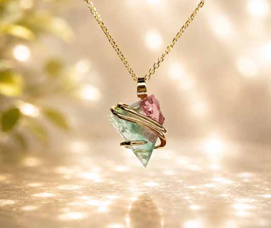 Watermelon Patch Maine Tourmaline Necklace