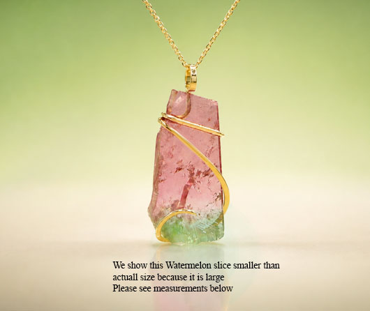Watermelon Patch Maine Tourmaline Necklace
